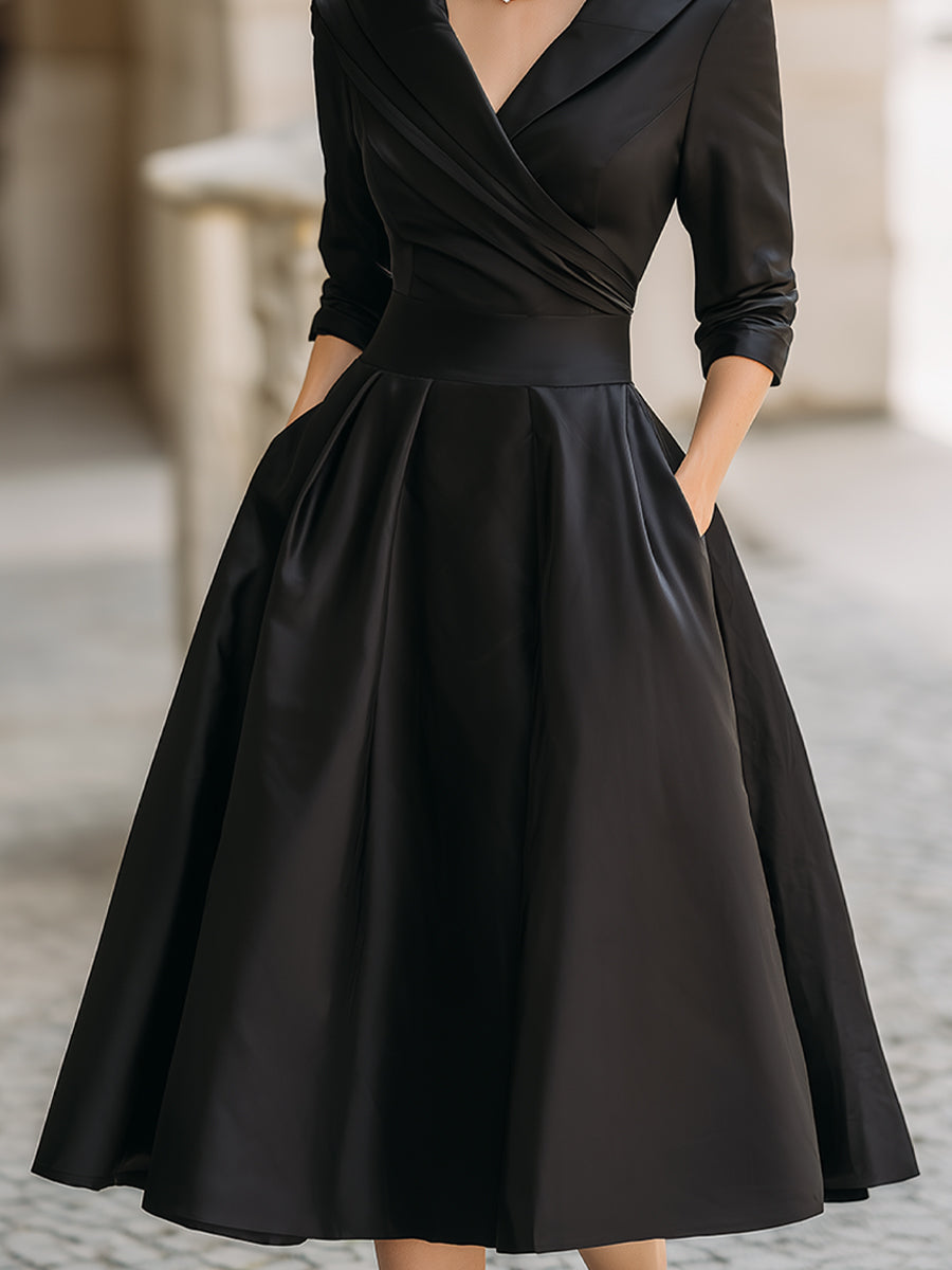 DouceMaison™ | Robe midi en satin