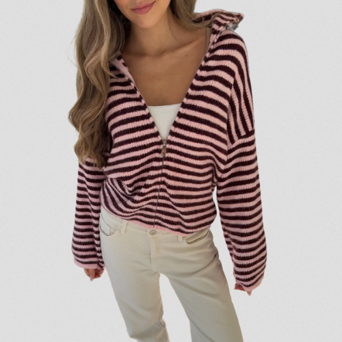 Lola™ | CARDIGAN À RAYURES KNIT