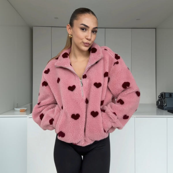 Louise™| VESTE TEDDY COEUR