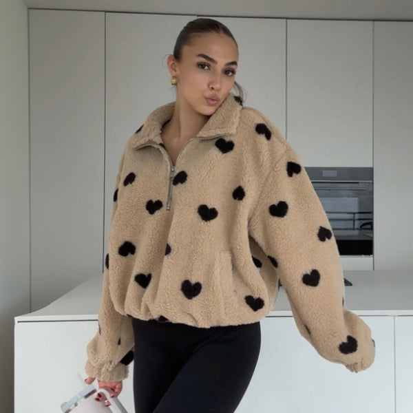 Louise™| VESTE TEDDY COEUR