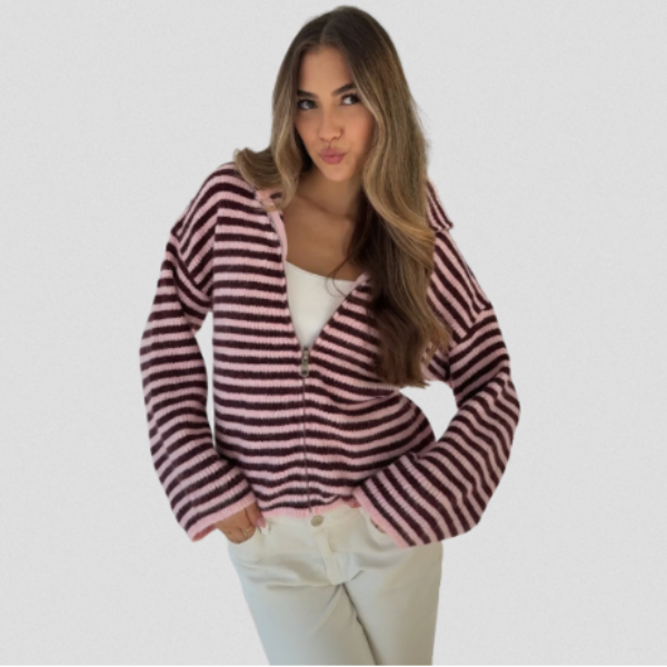 Lola™ | CARDIGAN À RAYURES KNIT