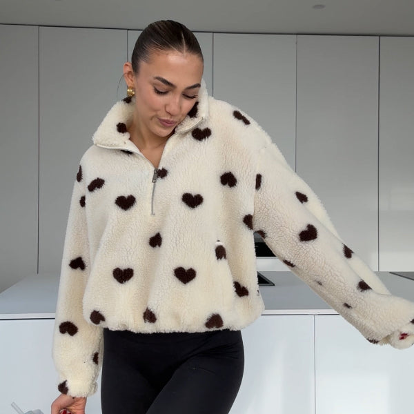 Louise™| VESTE TEDDY COEUR