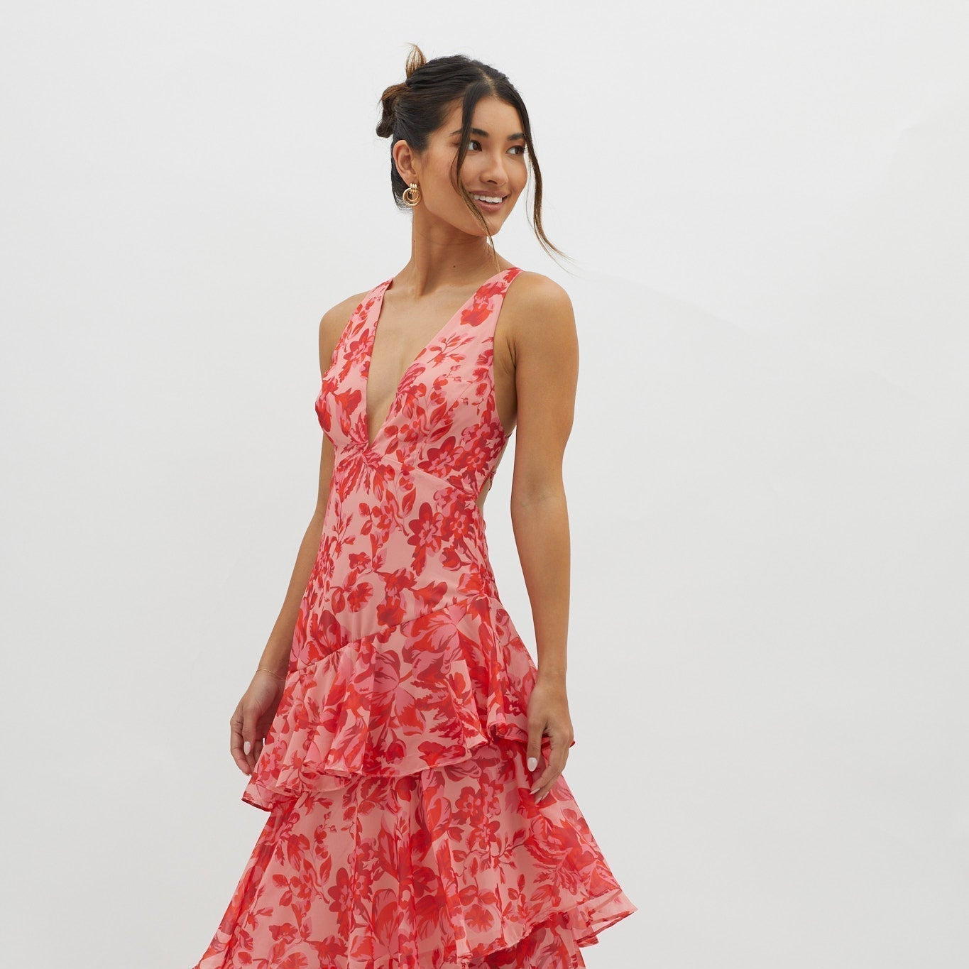 DouceMaison™ | Robe mi-longue droite Bloom