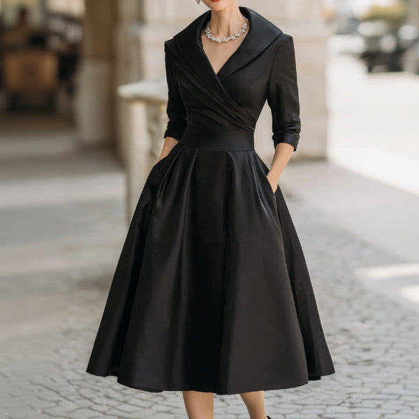 DouceMaison™ | Robe midi en satin