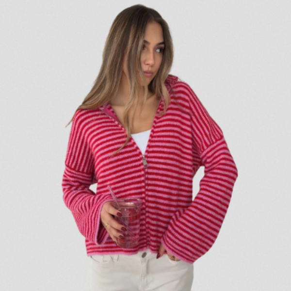 Lola™ | CARDIGAN À RAYURES KNIT