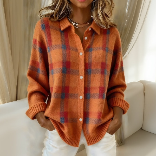 Anna™ | Cardigan en Tricot Doux à Carreaux