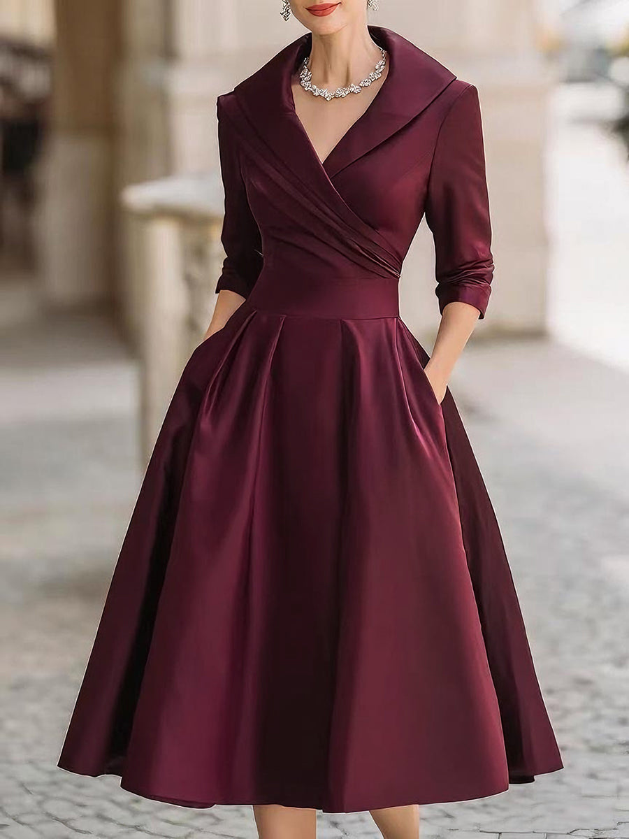 DouceMaison™ | Robe midi en satin
