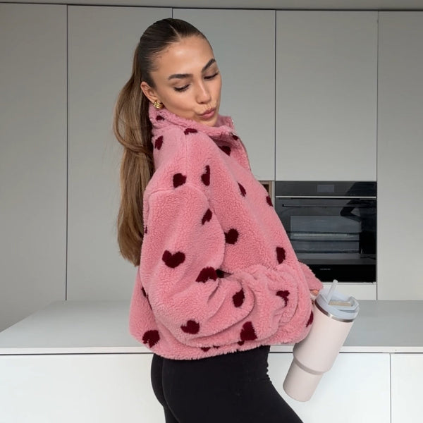 Louise™| VESTE TEDDY COEUR