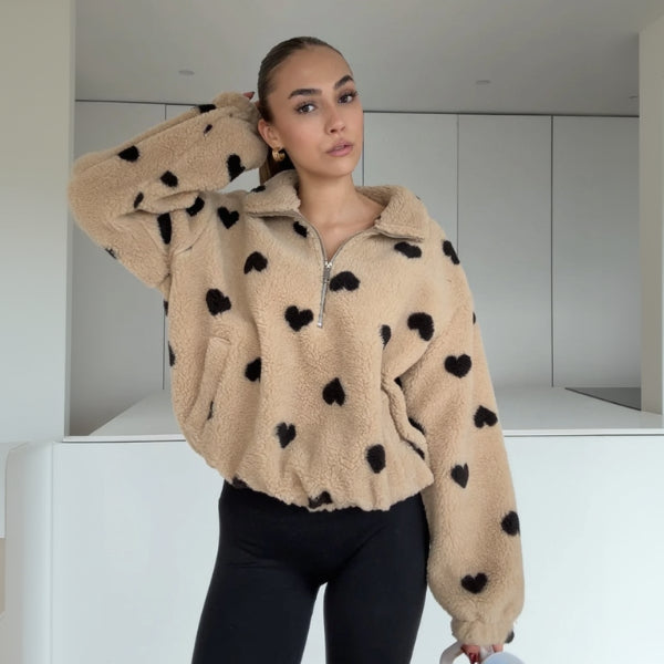 Louise™| VESTE TEDDY COEUR