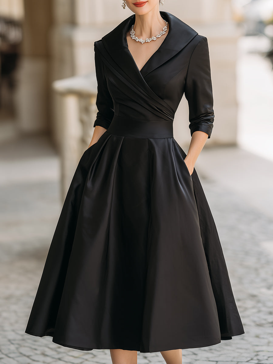 DouceMaison™ | Robe midi en satin